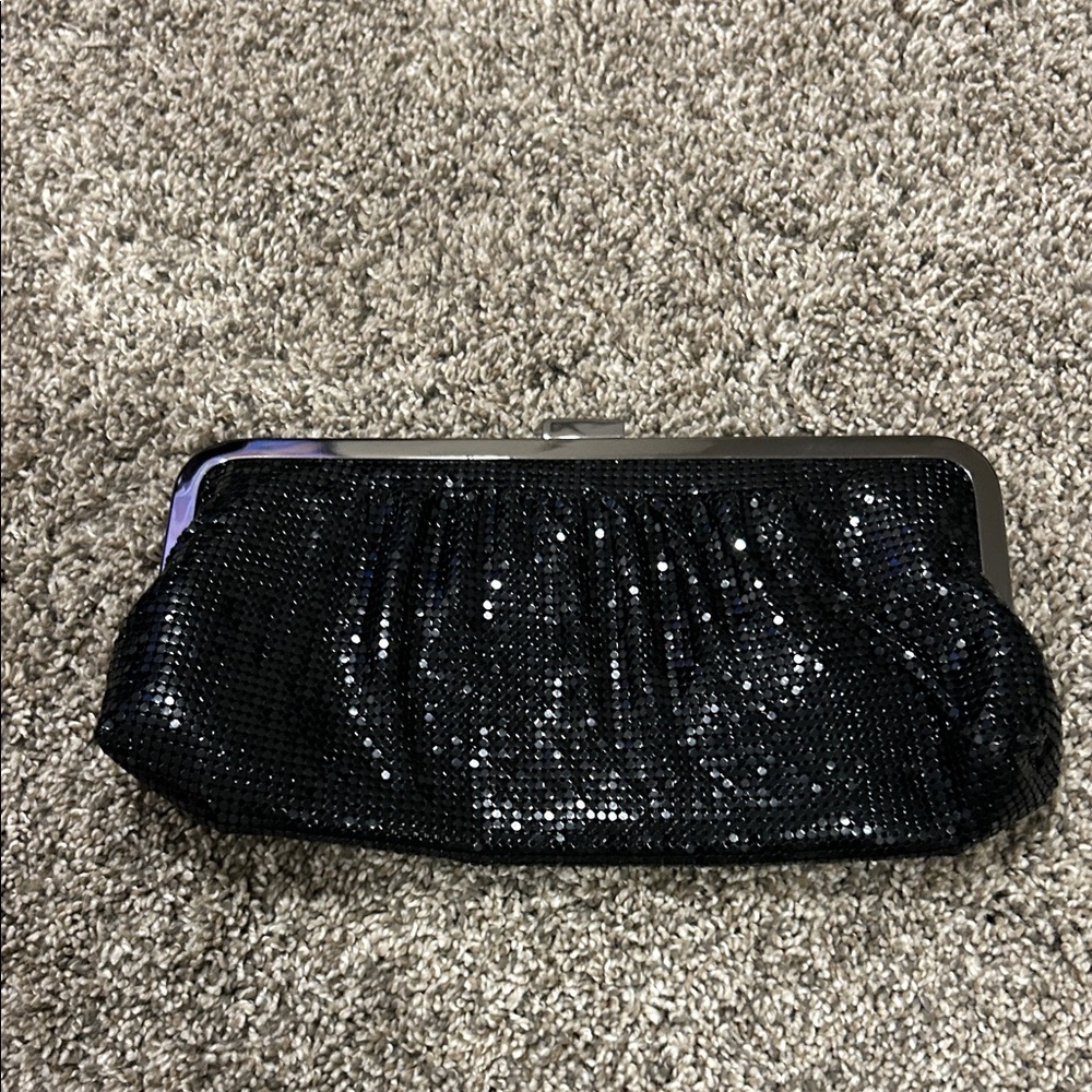 Elegant Black Sequin Clutch